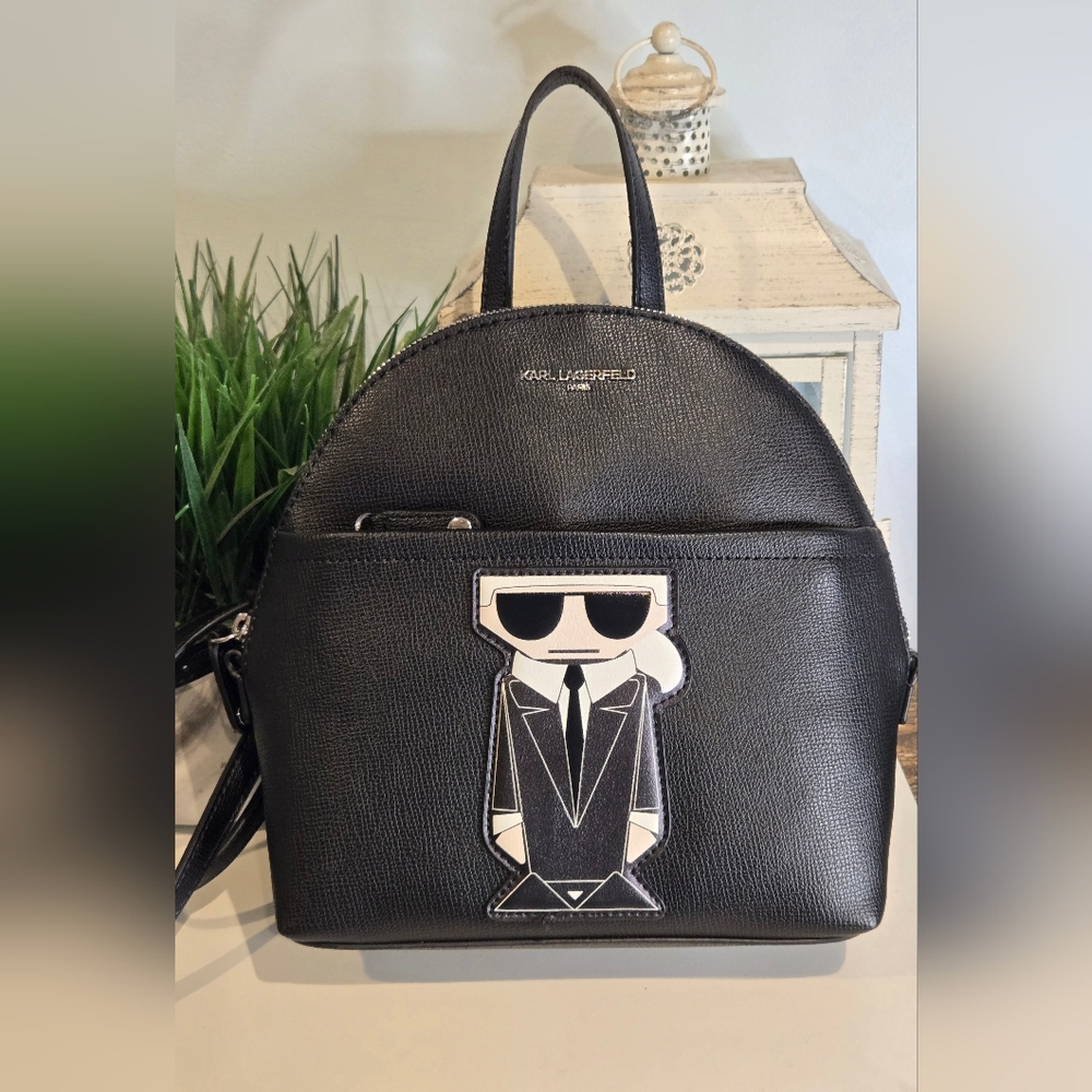 Karl Lagerfeld Black Backpack
